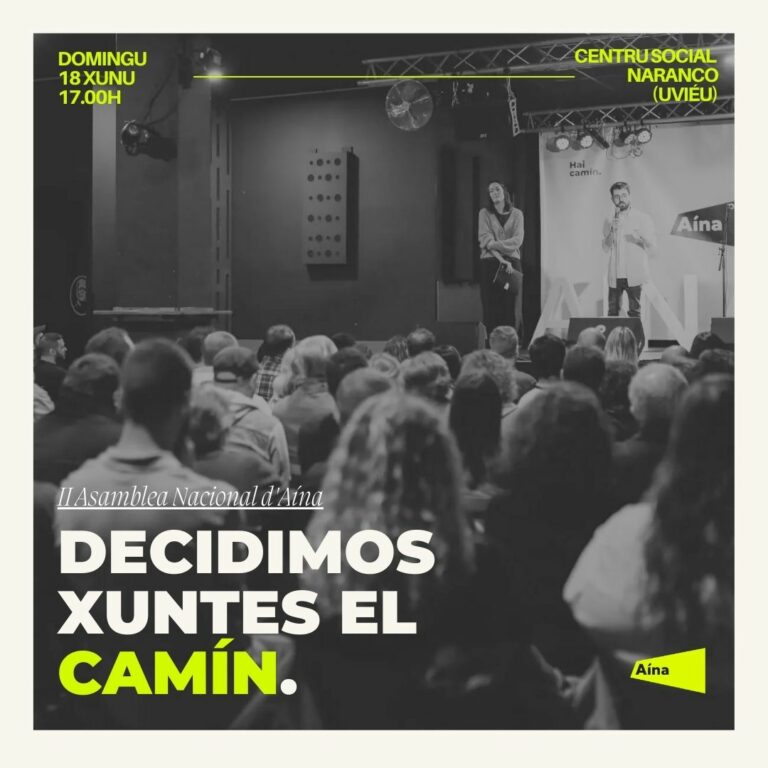 Aína decide esti domingu si presentase a les eleiciones estatales del 23 de xunetu