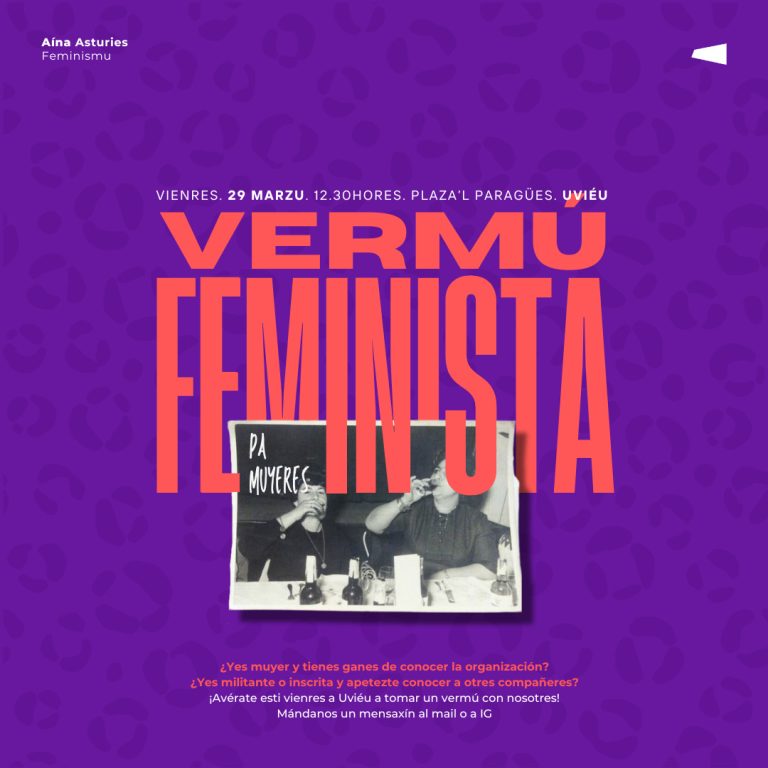 Esti vienres 29 de marzu, primer Vermú Feminista d’Aína