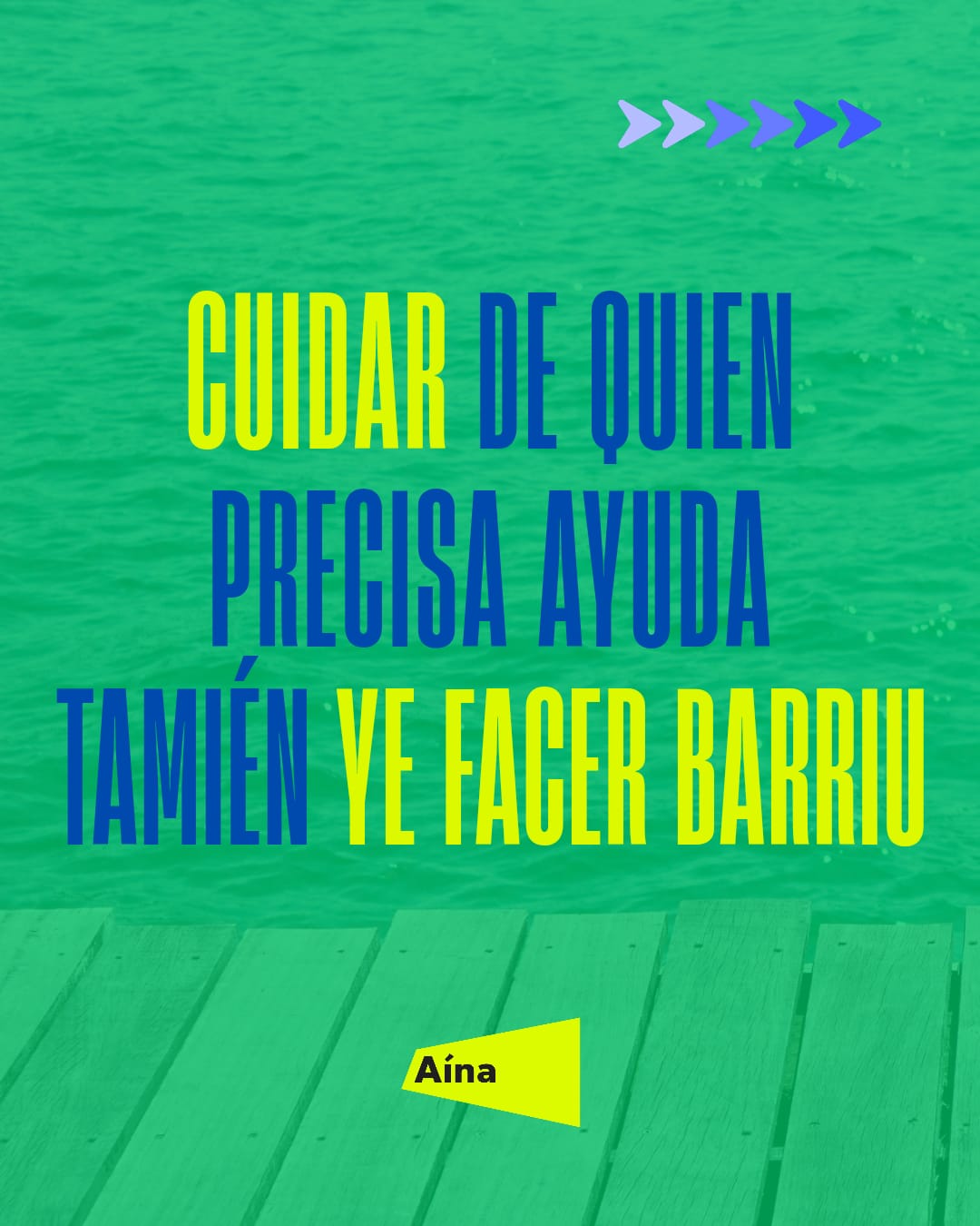 Cuidar de quien precisa ayuda ye tamién facer barriu y país